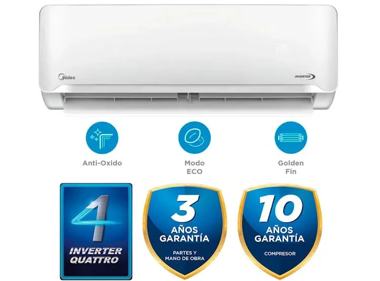 AIRE ACONDICIONADO SPLIT DE 12,000 BTU INVERTER FRIO SOLO