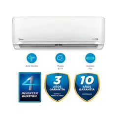 MIDEA - AIRE ACONDICIONADO SPLIT DE 12,000 BTU INVERTER FRIO SOLO.