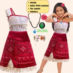 GENERICO - Vestido Princesa Moan 2 Traje Importado - Tallas desde 4 hasta 16