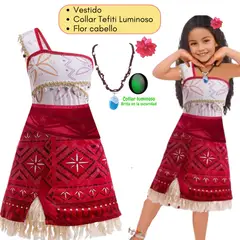 GENERICO - Vestido Princesa Moan 2 Traje Importado - Tallas desde 4 hasta 16