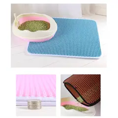 QUE PATAS PET SHOP - Alfombra Doble Capa Celeste para Gato