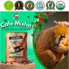 GENERICO - CAFÉ MISHA, EN GRANO X 100 GR, ORGANICO & FAIRTRADE