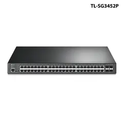 TP LINK - TP-LINK SWITCH 52P GB 48P POE 384W RACK 19 TL-SG3452P