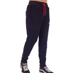 M MUSCLE MUSEUM - Jogger Deportivo Color Negro y Rojo Bolsillos con Cierre para Hombre