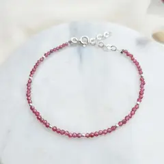 INTUERI - Pulsera Basica Granate 2mm