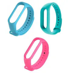 GENERICO - Correa Silicona Xiaomi Mi Band 3, 4, 5 X 3 unidades