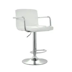 MOBELART - Banco para Bar Nill con brazos giratoria Blanco möbelArt