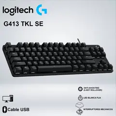 LOGITECH - TECLADO GAMER G413 TKL SE ANTIGOSTHING RGB BLANCA