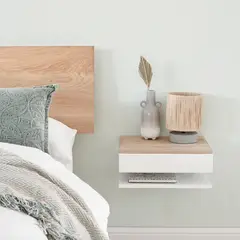 VENTITAS HOME - Velador Flotante Emilie Duna y Blanco