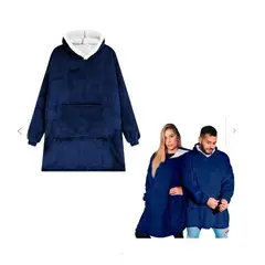 GENERICO - Polerón Oversize Manta Capucha Mangas Abrigado