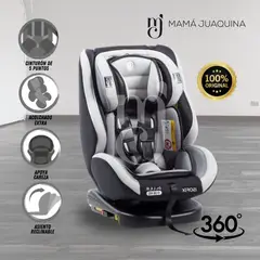 EBABY - Silla de Auto Giratorio «RUPAL ISOFIX» Light Gray