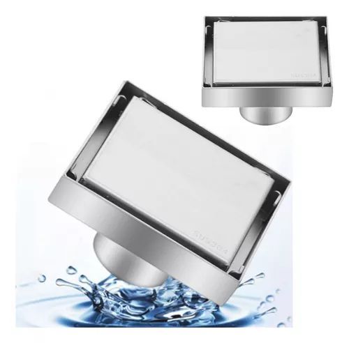 Pack X 2 Desagües Sumidero Con Tapa Reversible, Acero Inox