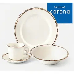 CORONA - Juego de Vajilla 16 piezas Modelo Ariana