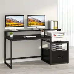 VENTITAS HOME - Escritorio Archivador Gamer Industrial Fornitte Ventitaspe Negro