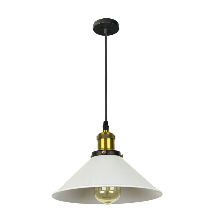 Lámpara Colgante Industrial Φ22cm E27 Blanco