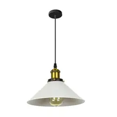 HOME NEAT - Lámpara Colgante Industrial Φ22cm E27 Blanco