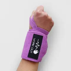 WORK OUT - MUÑEQUERA PARA LEVANTAR PESAS - GIMNASIO - CROSSFIT - MORADA