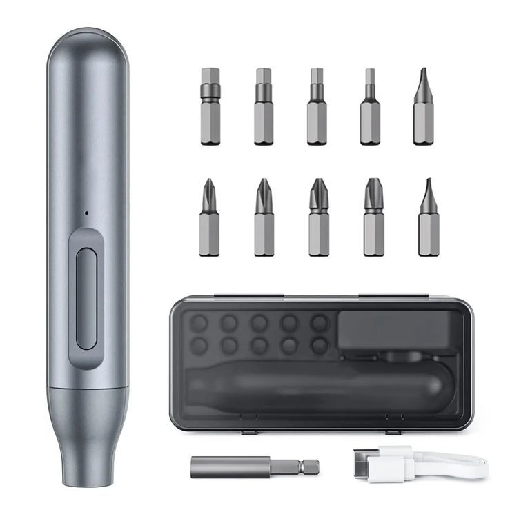 Destornillador Electrico Portátil screwdriver con estuche carga USB