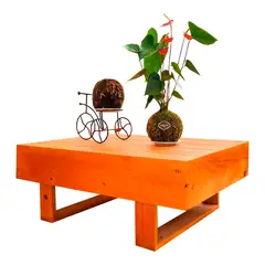 GENERICO - Mesa de centro Alys de Madera Reciclada Acabado Roble