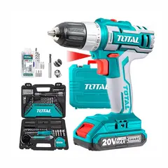 TOTAL TOOLS - TALADRO ATORNILLADOR PORTÁTIL 3/8' Y SET HERRAMIENTAS TOTAL