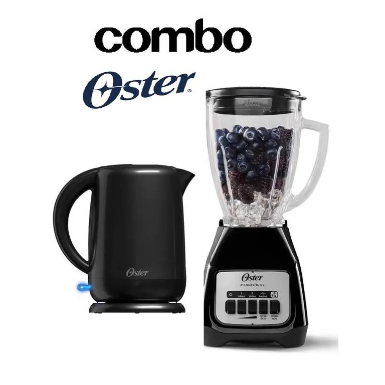 Combo Licuadora 1.5 L + Hervidor Eléctrico 1.7 L - Negro