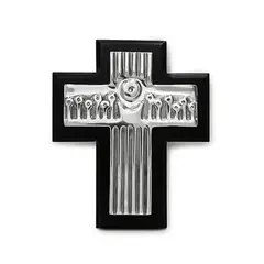 ARGENTARIA - Cruz Ultima Cena - Peltre y Madera