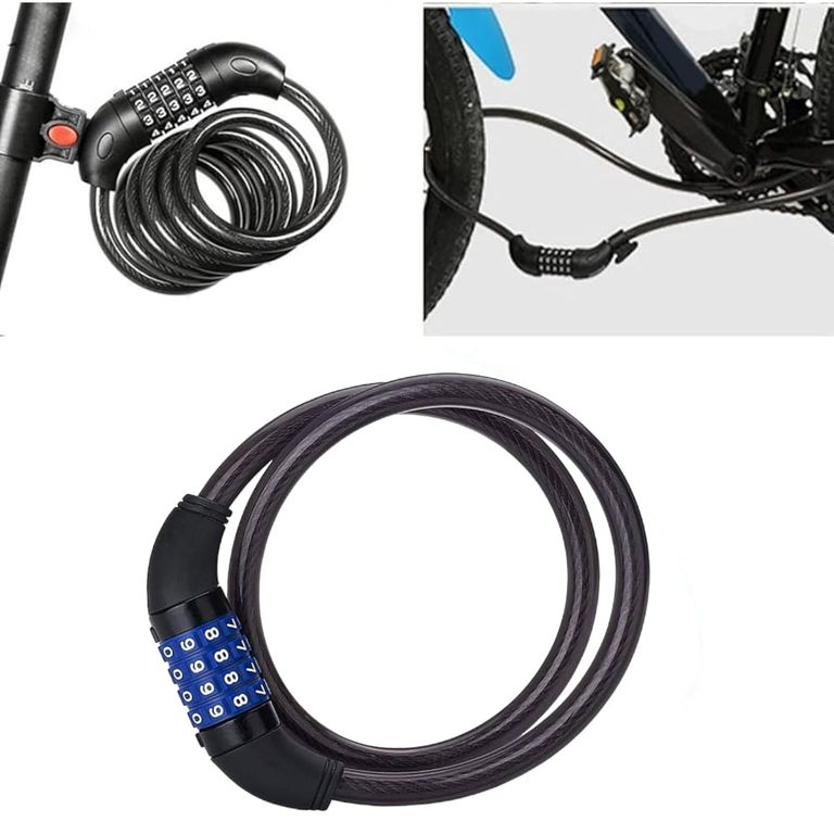 Cadena 120cm Acero Antirobo Para Moto Bicicleta Con Clave De Seguridad