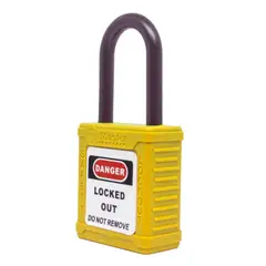 LOTO MASTER - CANDADO CORTO NO AISLADO COLOR AMARILLO