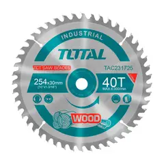 TOTAL TOOLS - DISCO CORTE MADERA 10'' TOTAL INGLETADORA 40 DIENTES