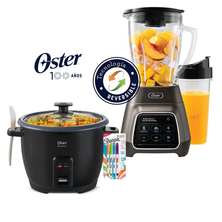 Licuadora Reversible Pantalla Táctil y Olla Arrocera 1.8 L Negra