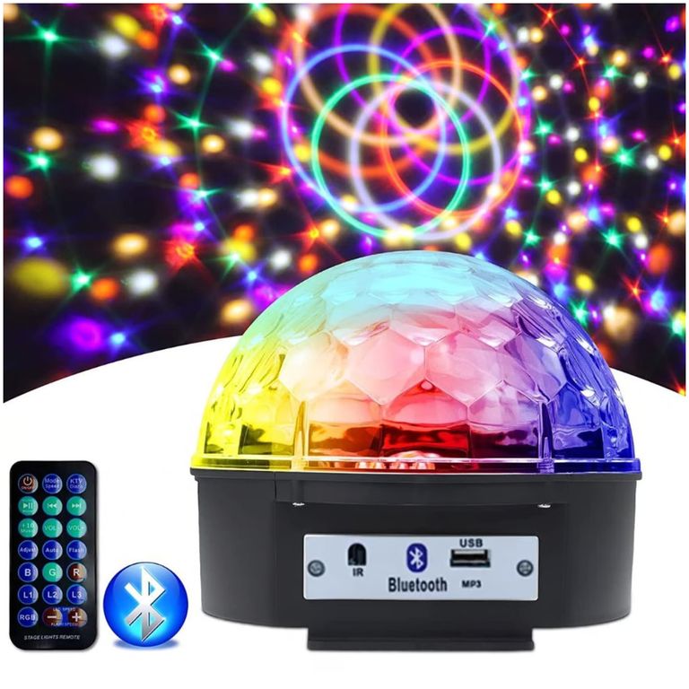 Bola disco parlante luces sicodélicas Bluetooth