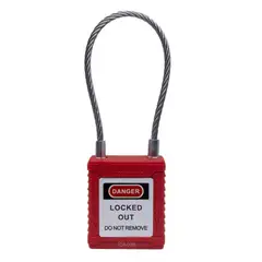 LOTO MASTER - CANDADO FLEXIBLE COLOR ROJO