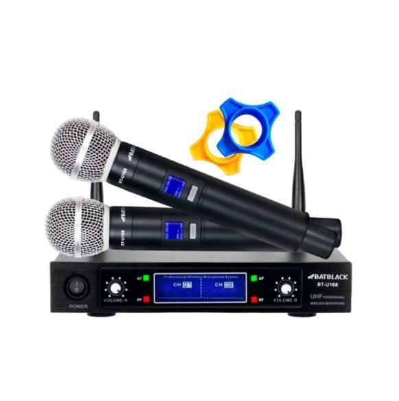 Micrófono Inalámbrico Doble Profesional UHF BT-U168