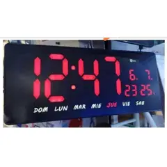 GENERICO - Reloj Digital Led de Pared Fecha Temperatura Calendario