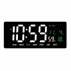 GENERICO - Reloj Digital LED de Pared con Calendario Fecha Temperatura
