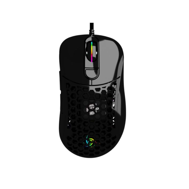 Mouse Gamer Ultraliviano Aquila Air 16,000 DPI Negro Brillante