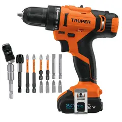 TRUPER - Kit adaptador magnético articulado taladro atornillador puntas12 Piez