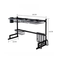 ITELSISTEM - Organizador Platos cocina Escurridor de Platos Negro