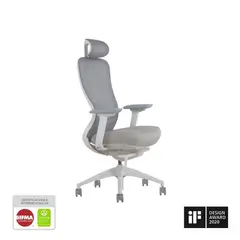 NIHM - Silla De Oficina Ergonómica Giratoria Nihmo 5 New Gerencial Blanco