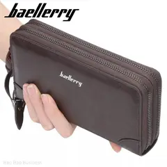 BAELLERRY - Billetera Larga Hombre Cuero con Tarjetero y Monedero Gran Capacidad