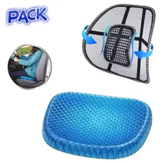 OEM - Combo Asiento Gel y Respaldar Lumbar Oficina Auto