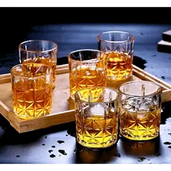 CHINA GLAZE - Jgo vasos cortos para tragos, whiskera, cóctel, tequila, vodka 320 ml