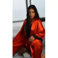 GENERICO - Conjunto pijama roja talla s m