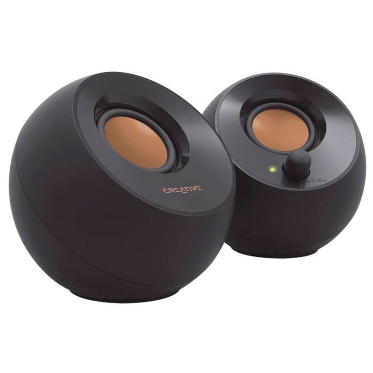 Parlante Pebble 2.0 Negro USB moderno de escritorio