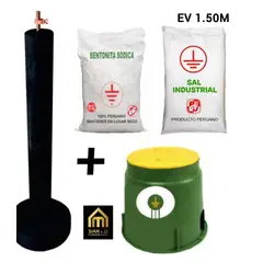 GENERICO - SISTEMA POZO A TIERRA ELECTRODO 5/8 + ADITIVOS + BOVEDA OHMPRIME 1.5M