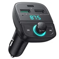 UGREEN - Adaptador FM Bluetooth para carro PD/QC 3.0 iPhone CD229 80910