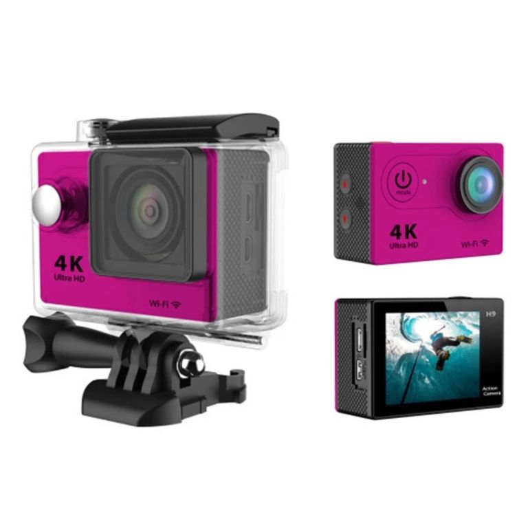 Camara de Video 4K Wifi Deportiva Acuatico de Acción RYAN - Fucsia
