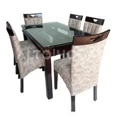 ALTO HOGAR - Juego de Comedor 6 Sillas Tammy Beige Madera Tornillo