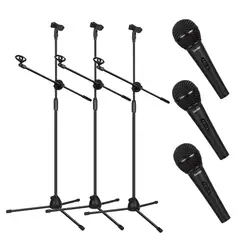 GENERICO - Micros Dinamicos Profesional con 3 Pedestales para orquesta.