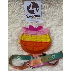 GENERICO - MORRAL DE SILICONA CON LAZO DISEÑO GATITA